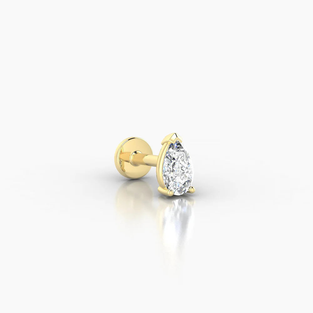 NUT Pear — 18k Gold Pear-Cut Diamond Piercing