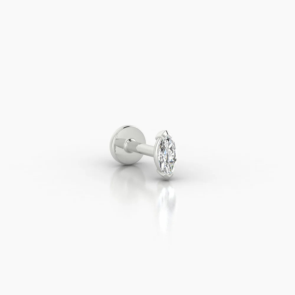 NUT Marquise — 18k Gold Marquise-Cut Diamond Ear Piercing