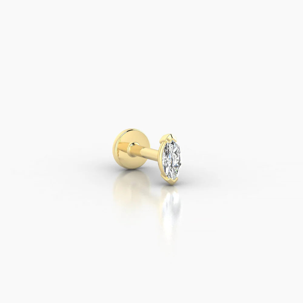 NUT Marquise — 18k Gold Marquise-Cut Diamond Ear Piercing