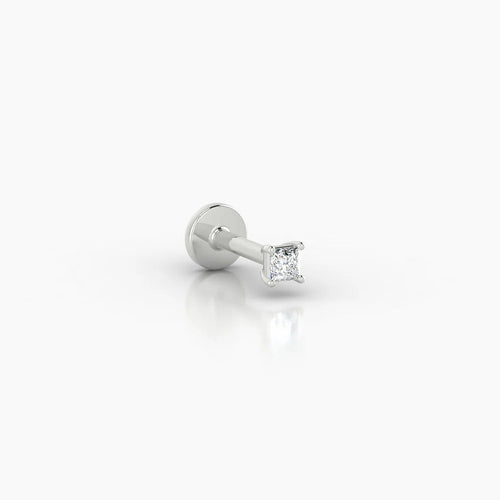 Diamond Nose Piercing 18k Gold – Princess Cut | NAZ